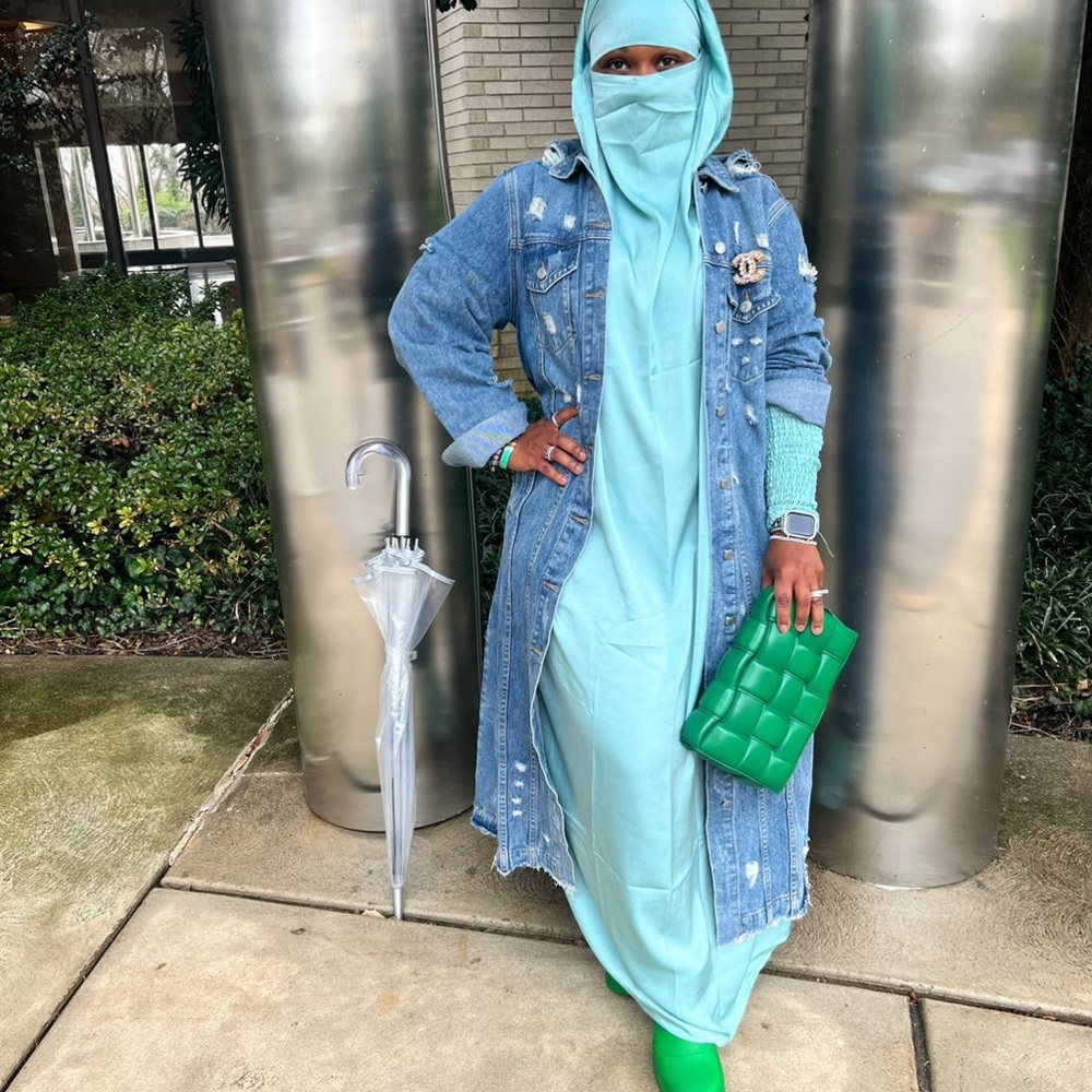 Distressed  oversized Denim Jacket with pockets